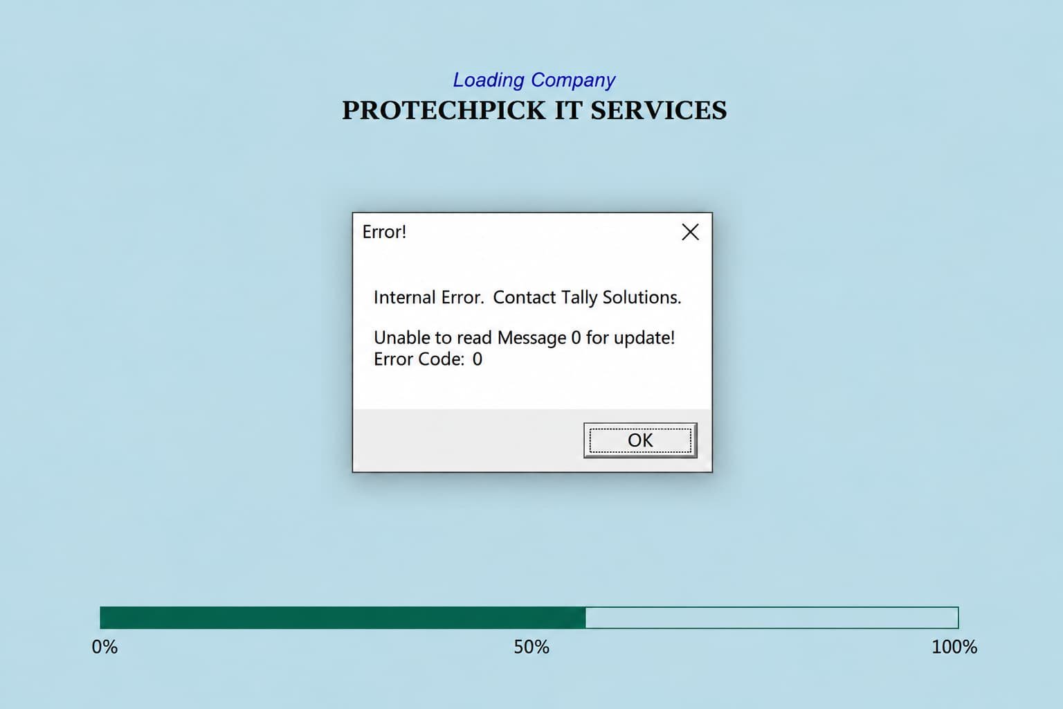 Accounting Application Installtion error